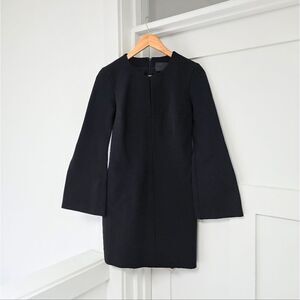 Cushnie Et Ochs Power Bandage Keyhole Bell Flare Sleeve Mini Dress in Black